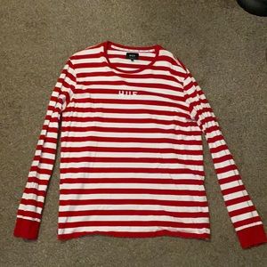 Red and white striped HUF long sleeve!